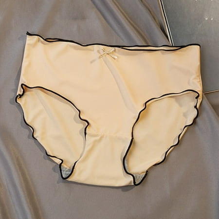 Teen Girls  Soft Cotton Underwear Kids Cool Breathable Comfort Panty Briefs Toddler Undies Beige 8-12 Years