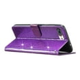 thumbnail image 3 of For iPhone 7 Plus / iPhone 8 Plus Wallet Case Bling Shiny Premium PU Leather with RFID Blocking Card Slots Holder Magnetic Flip Kickstand Shockproof Wrist Strap Cover, Purple, 3 of 7