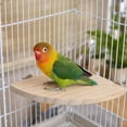 thumbnail image 4 of Parrot Cage Corner Platform Perch Stand Wooden Resting Shelf with Metal Mounting Hardware for Birds Parakeets Cockatiels, 4 of 5