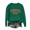 thumbnail image 4 of Sakmal Pumpkin Season Womens Sweatshirts Green Cute Sweatshirts Soft Long Sleeve Shirts, 4 of 5
