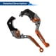 thumbnail image 5 of Palancas de freno y embrague cortas y largas para Kawasaki ZX14R 2006-2017, palanca de freno ajustable de motocicleta, aleación de aluminio, mango de titanio con extremo naranja, 5 of 6