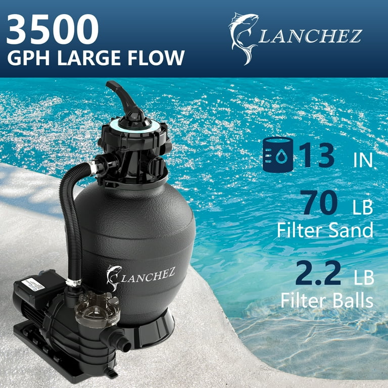 【sand 2 water】 VIVOHOME 14 in. 200 sq. ft. Sand Filter with 2850 GPH Above