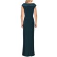 thumbnail image 3 of Lauren Ralph Lauren Womens Leonetta Faux Wrap Gathered Formal Dress Green 14, 3 of 3