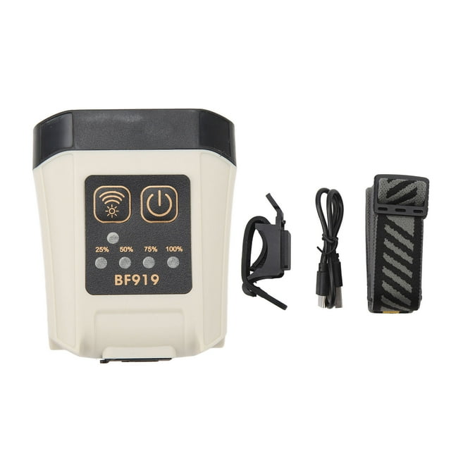 Luz LED recargable por USB con clip para gorra BF919, doble fuente de luz, para bicicleta, camping, pesca y senderismo.