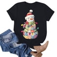 thumbnail image 6 of Kaprioy Womens Short Sleeve Crew Neck Tops Xmas Graphic Trees Shirt Christmas Holiday Print Tee Blouses Black, XXXL, 6 of 6