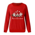 thumbnail image 4 of Oalirro Graphic Print Womens Long Sleeve Tops Christmas Day Crew Neck Womens Tops Trendy Casual, 4 of 4