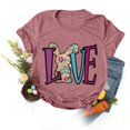 thumbnail image 1 of EGNMCR Easter T-shirt Imprimé T-Shirts Graphiques pour Femmes Chemises T-shirt Décontracté Ample à Col Rond à Manches Courtes Blouse à Imprimé de Lettres T-shirt T-Shirts pour Femmes, 1 of 4