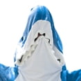 thumbnail image 2 of Disfraz de tiburón de dibujos animados, manta de tiburón de una pieza, súper suave y acogedora para adultos Likrtyny Para estrenar, 2 of 9