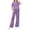 #A15-Purple, variant on Abcomgle Girls Lounge Sets 4-16 Girls 2 Piece Outfits Hawaiian Floral Print Short Sleeve Shirts and Wide Leg Pants Set Cute Preppy Girls Activewear Sets,7-8 Years