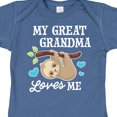 thumbnail image 4 of Inktastic My Great Grandma Loves Me with Sloth and Hearts Boys or Girls Baby Bodysuit, 4 of 5