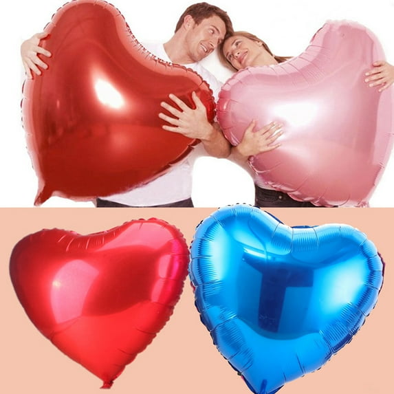 Dengjunhu 5PCS 36 Inches Red Heart Balloons Heart Love Aluminum Film Balloon, Oversized Love Heart Balloon Decoration Valentines Day Wedding Engagement Party Anniversary Decorations