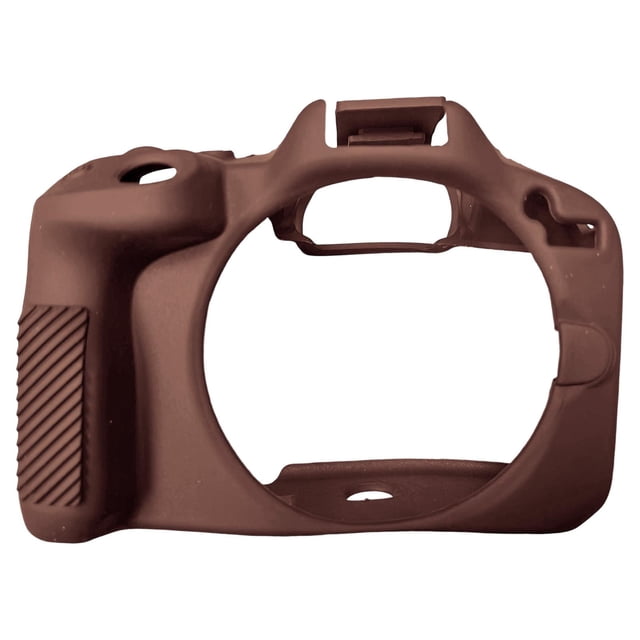 Funda de silicona para cámara, resistente a golpes y arañazos, suave y ligera. Marrón