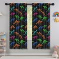 thumbnail image 5 of Blackout Kids Curtains,Black Cartoon Colorful Dinosaurs Skeletons Pattern Childrens Insulated Curtains Set Of 2,Bedroom Essentials,Toddler Room Decor 42"x63", 5 of 5