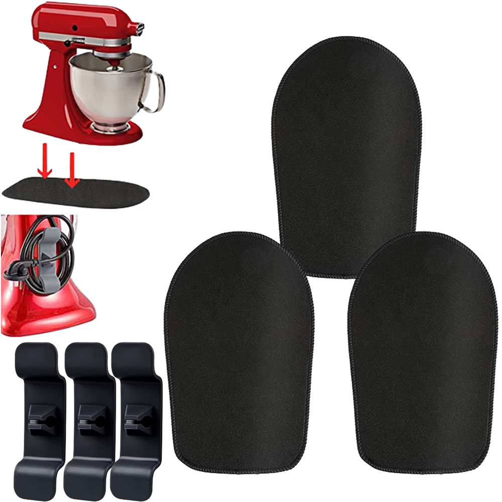 3PCS Stand Mixer Glide Mat for Kitchen Appliances, Glide Stand Mixer Mat for KitchenAid 4.5-5 Quart, +3PCS Cord Organizer - image 1 of 10
