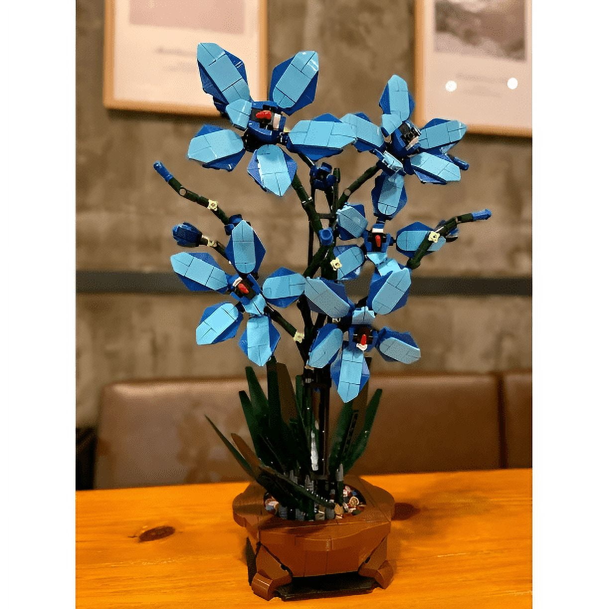 Blue Orchid Cymbidium Faberi Flower Compatible with LEGO Flower