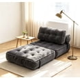 thumbnail image 5 of Leumius Folding Sofa Bed,Convertible Sleeper Chair with Pillow Foldable Mattress with Back Support, Portable Fold Out Chair Bed Comfy Floor Sofa Lounge for Living Room BedroomGray, 5 of 6
