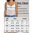 thumbnail image 7 of Aivtalk Women Lace Bralette Camisole V Neck Cami Tank Ladies Seamless Bandeau Tank Tops Vest Slim Fit Going Out Outfits S White, 7 of 7