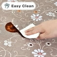 thumbnail image 5 of Vinyl Tablecloths for Rectangle Tables Reusable PVC Waterproof Plastic Table Cloth Oilcloth Long Tablecloth for Baby ShowerSpillproof Wipeable Table Cover 54 x 108 Beige Floral Bird, 5 of 6