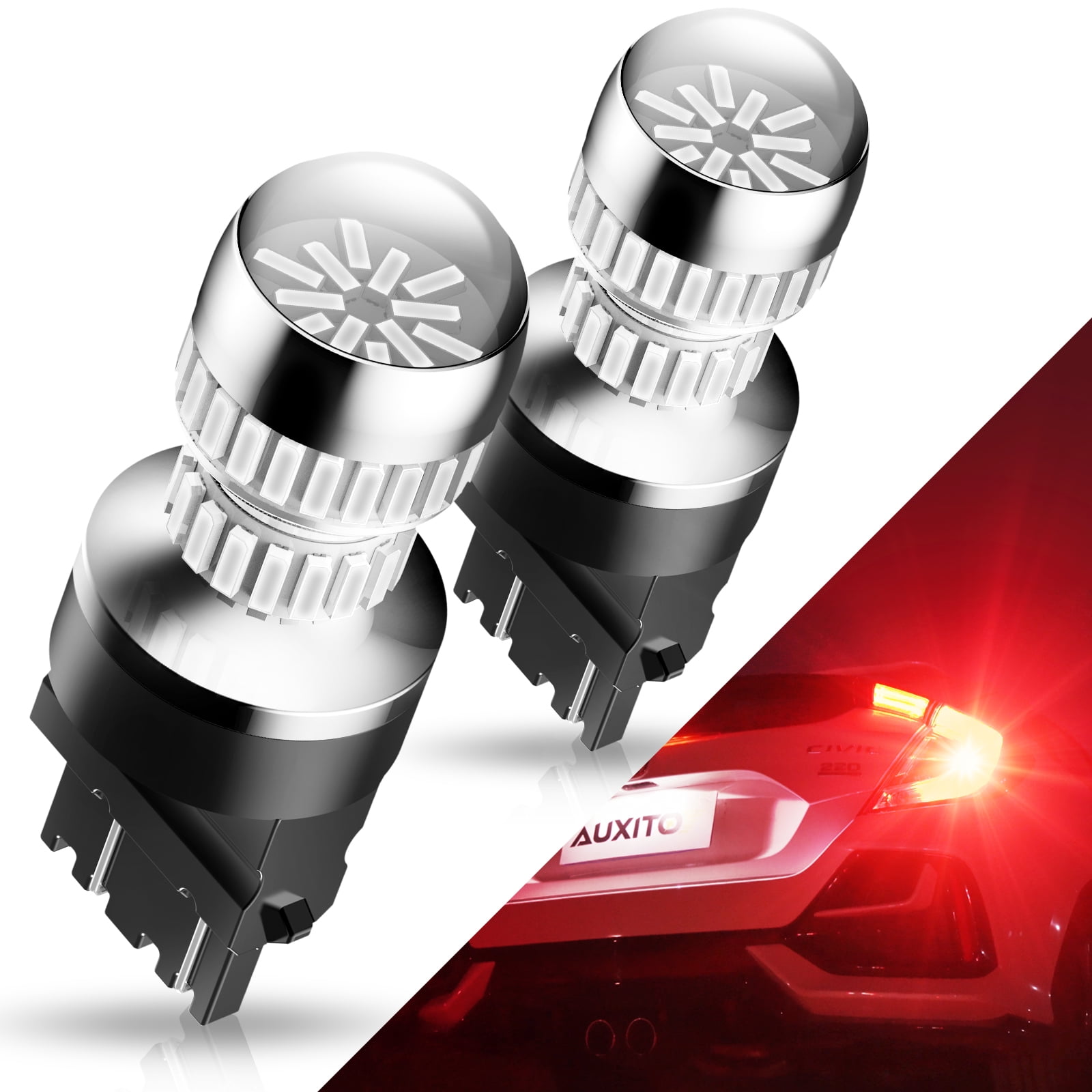 2 x AUXITO 3157 Dual Color Switchback Amber/White LED Turn Signal Lights Bulb AF 
