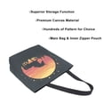 thumbnail image 3 of FORMRS Womens Canvas Tote Bag with Zipper Inner Pocket Shoulder Handbag, Sunset Star Pattern, 3 of 7