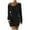 Black A, variant on WRKEKC Sweater Dress for Women Solid Color Long Sleeve V-Neck Mini Dress for Fall Winter Ribbed Knit Bodycon Fit with Stretchy Fabric and Back Zip