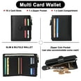 thumbnail image 6 of (2 pack) FALAN MULE Small Wallets for Women RFID Blocking Slim Bifold Leather Womens Wallet with Zipper Coin Purse, 6 of 9