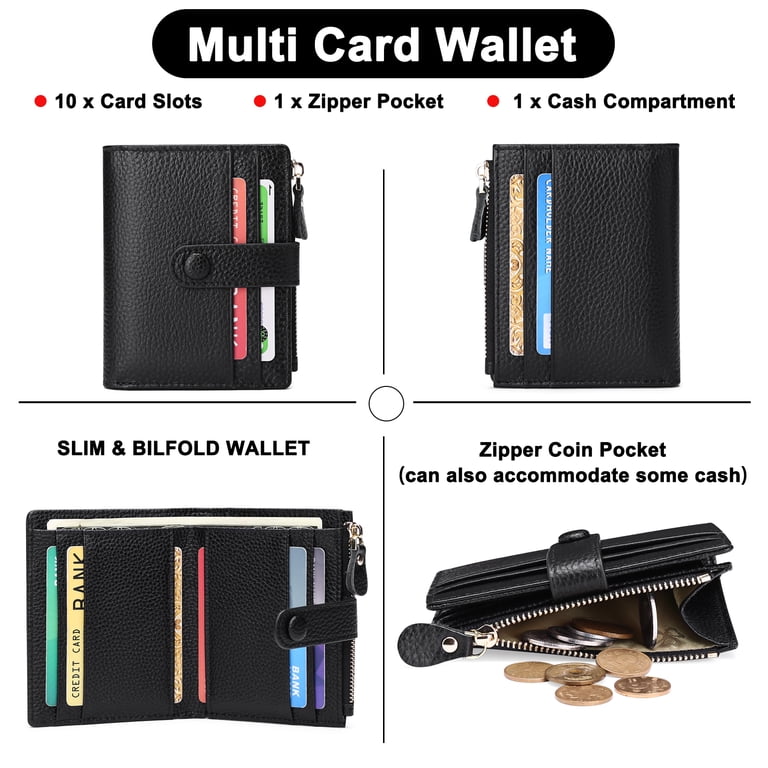 FALAN MULE Small Slim Bifold Leather Women's Wallet photo 4
