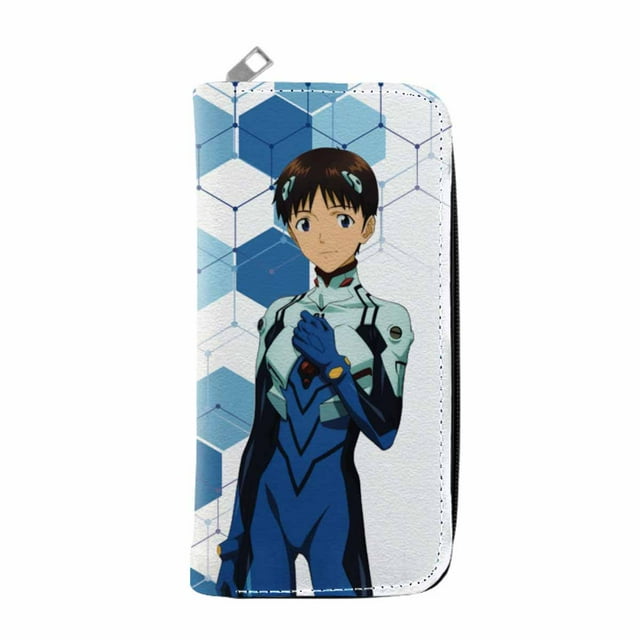 Billetera Ikaris Shinji con personajes de anime, delgada y plegable