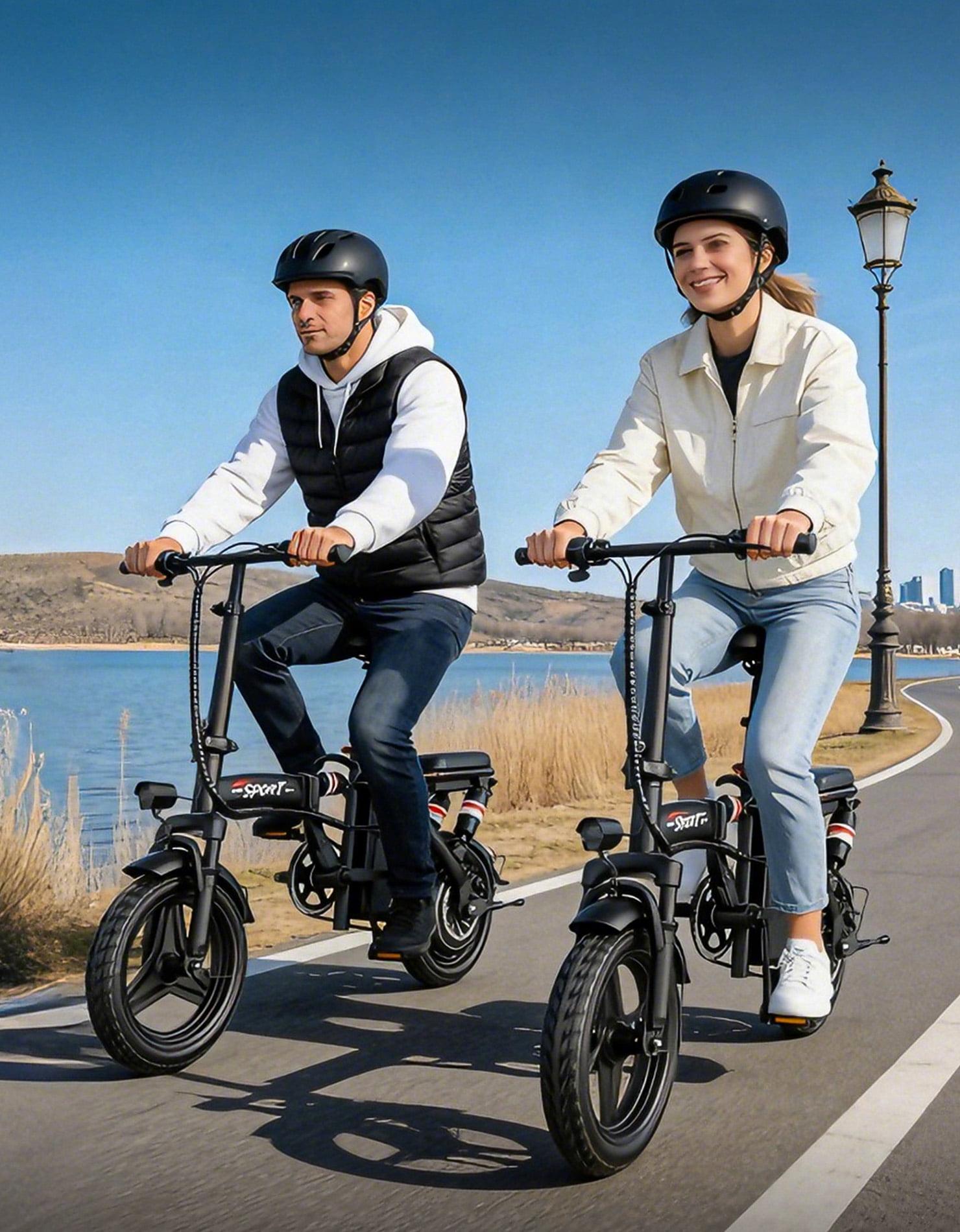 AZHAR Electric Bike for Adults, 500W Motor Folding Mountain Bike 14" , 25 Mph 30 Miles, 48V 15Ah Removable Battery, UL 2849