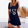 thumbnail image 2 of Ersazi Short Summer Dresses Casual Loose Dress for Women Sleeve Sundress Flowy Dress Solid Dress Blue Xxl, 2 of 4