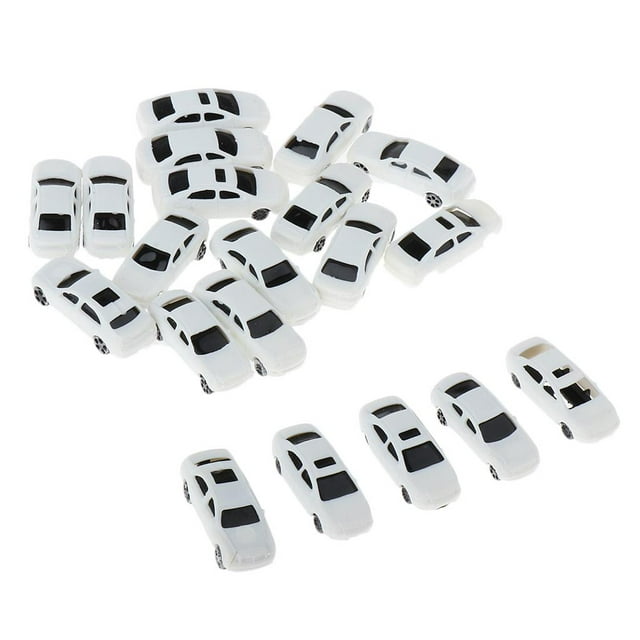 Milaget 1-75/1-100 White Car Model Sand Table Street Layout Micro Landscape 1:200