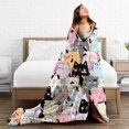 thumbnail image 4 of Cats Flannel Throw Blanket, Lightweight Super Soft Cozy Funny Blanket for Bed Couch Sofa 50 x 60 Inches, 4 of 6
