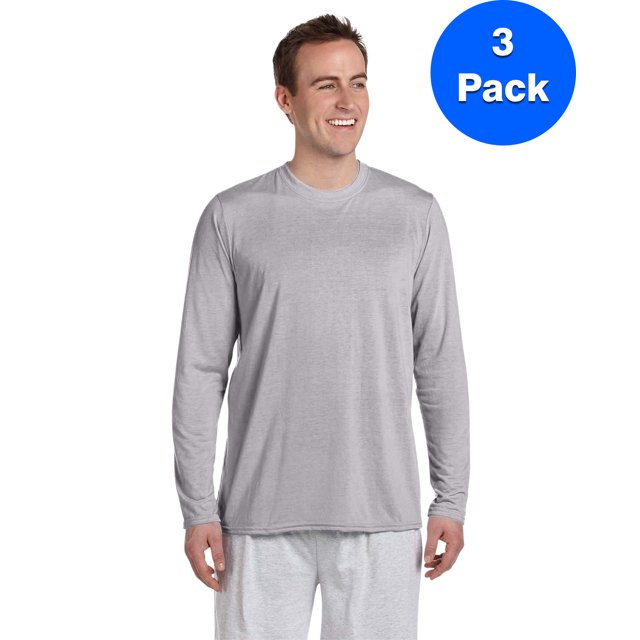 Gildan T-Shirt à Manches Longues Performance pour Hommes - G424 (Lot de 3)