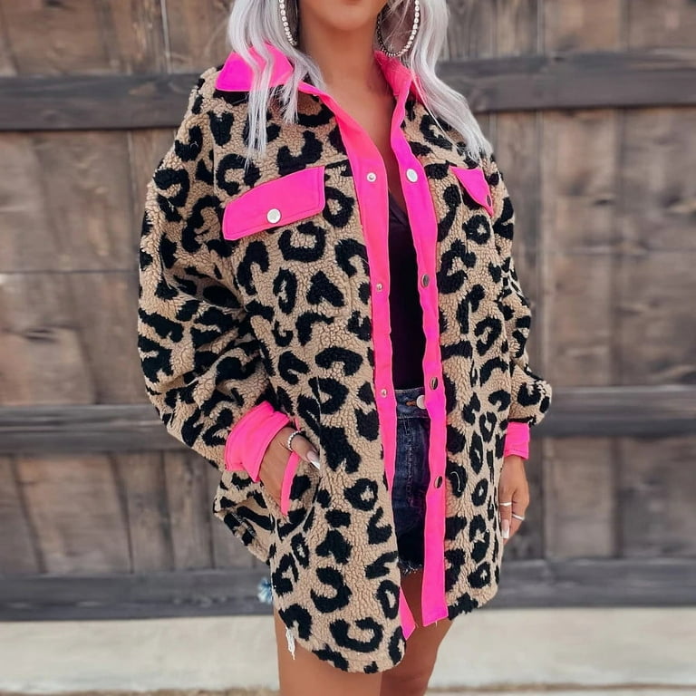 Sexy Leopard Print Woolen Women's Coat Sexy Leopard Print Woolen Women's Coat