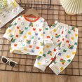 thumbnail image 2 of NOLDARES 2pcs Toddler Infant Baby Boy Fall Winter Clothes Long Sleeve Graphic Sweatshirt Tops Casual Pants Set Outfits Clothing(Orange,18-24 M), 2 of 6