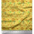 thumbnail image 1 of Soimoi Cotton Duck Fabric Leaves & Aster Floral Print Fabric by the Yard 42 Inch Wide, 1 of 3