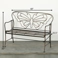thumbnail image 4 of Sullivans 36" x 48" Copper Butterfly Garden Bench, Metal, 4 of 4