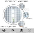 thumbnail image 7 of AZZCIA Linen Plaid Christmas Farmhouse Window Curtain for Living Room, Geometric Check Grommets Semi Sheer Window Treatment, 54"x84"x2, Blue/White, 7 of 7