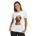 thumbnail image 2 of Patriotic Golden Retriever Stained Glass Portrait American Flag Shirt T-shirt Unisex Merch Goldens Dog Lover Gifts Idea - 01010, 2 of 6