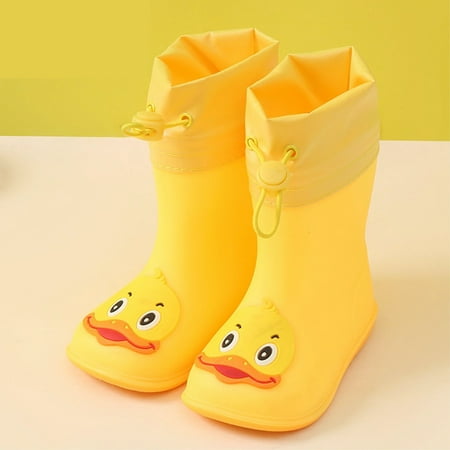 

HAXMNOU Kids Kids Easy On Rain Shoes Boots For Children Little Kid A