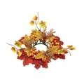 thumbnail image 2 of FeiFu Fall Candle Ring Wreath Artificial Sunflower Pumpkin Maple Leaves Centerpiece for Pillar Candle Holders Autumn Harvest Table Decor Home Party Thanksgiving Corona de Vela de Otoño, 2 of 6