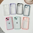 thumbnail image 6 of Candy Color Card Holder Clear Shockproof Soft Compatible with iPhone Case (Blue,iPhone 13 Pro), 6 of 7