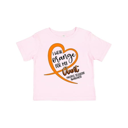 

Inktastic I Wear Orange for My Aunt Multiple Sclerosis Awareness Gift Toddler Boy or Toddler Girl T-Shirt