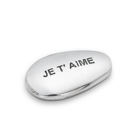 

Set of 6 Engraved Pebble-Je T Aime
