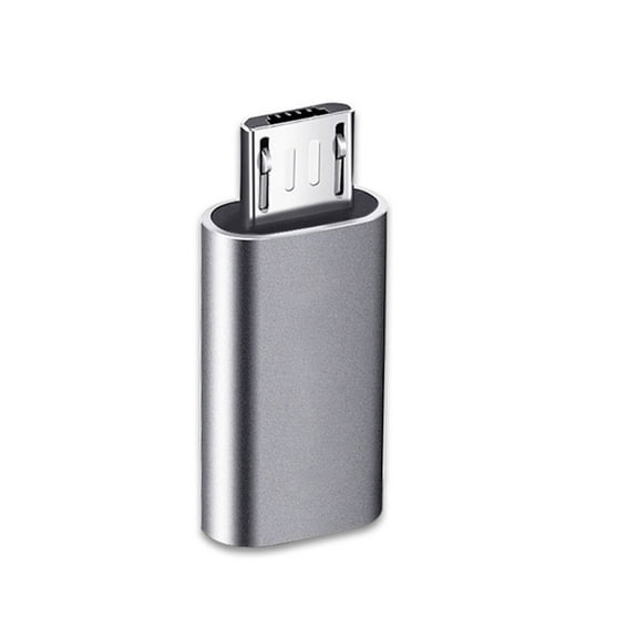Mini Female To Male Portable Phone Tablet Fast Transfer Type-C to Micro USB OTG Adapter Converter USB-C Adapter Socket SILVER