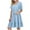 Light Blue, variant on vigerkar Women's Summer Empire Waist Dress Smocked Flutter Short Sleeve V Neck Midi Dresses 2025 New Light Blue, XL