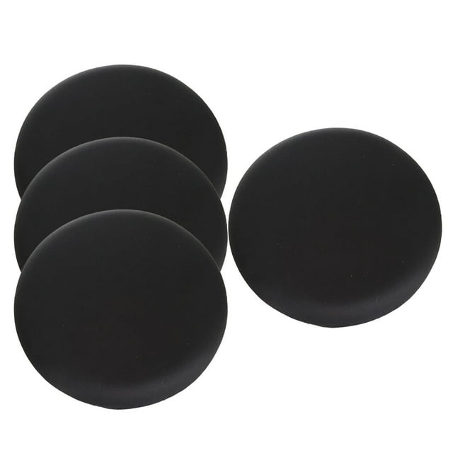Cojín de taburete de bar redondo de 2 pieza de asiento impermeables de poliéster elástico, de silla suaves y funda de cojín negro Sunnimix Cubiertas para taburetes de bar