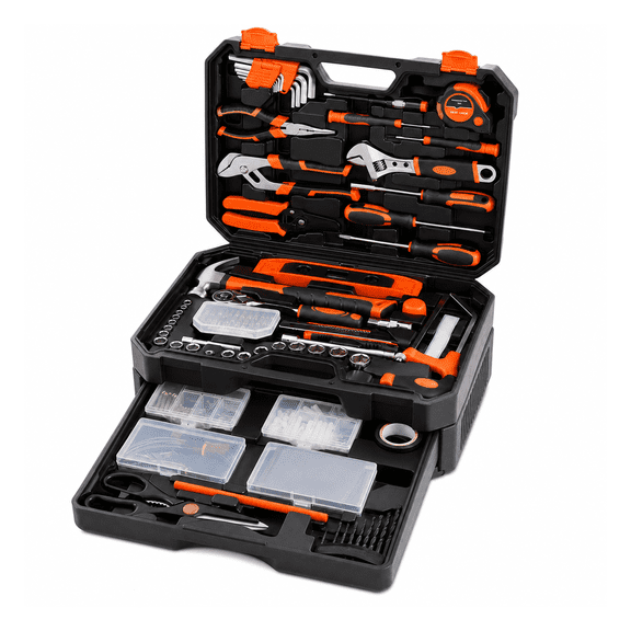 Alvantor 330-PC Home Auto Repair Tool Kit, Toolbox Storage Case with Drawer, General Household Tool Set, Perfect for Diyer, Handyman