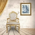 thumbnail image 3 of Hristova, Albena 26x32 Gold Ornate Wood Framed with Double Matting Museum Art Print Titled - Swirl II Blue Gray, 3 of 4