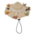 thumbnail image 2 of Decorative Pet Straw Hat Straw-woven Dog Hat Holiday Costume Photo Prop, 2 of 8